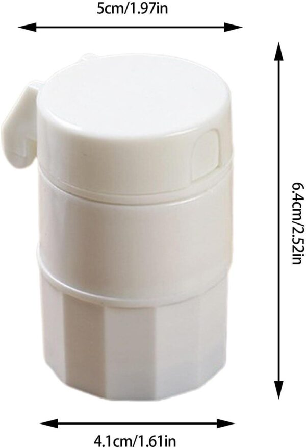 4-in-1 Pill Cutter, Crusher & Storage Box – Portable Medicine Organizer (2) Compact 4-in-1 pill cutter, crusher, grinder, and storage container—ideal for easy medication management at home or on the go.
