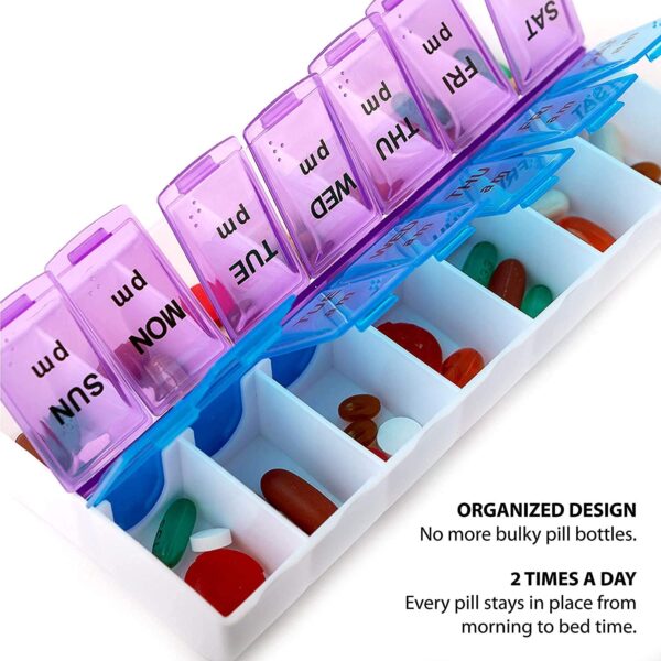 AM PM Weekly Pill Organizer (3) AM PM Weekly Pill Organizer