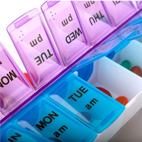 AM PM Weekly Pill Organizer (4) AM PM Weekly Pill Organizer