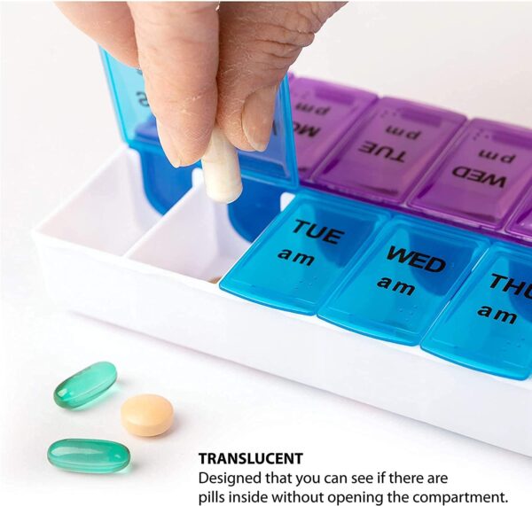 AM PM Weekly Pill Organizer (5) AM PM Weekly Pill Organizer