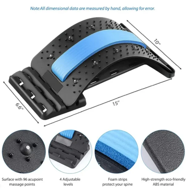 Back Stretcher Spine Deck Lumbar Pain Relief 3 Levels