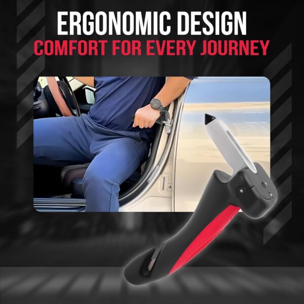 Car Assist Handle with Window Breaker, Seatbelt Cutter & LED Light