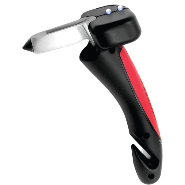 Car Assist Handle with Window Breaker, Seatbelt Cutter & LED Light