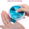 Circular Pill Box Storage Rotating Circular pill organizer.