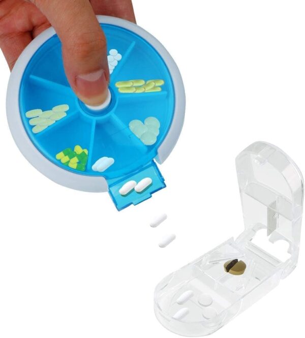 Circular Pill Box Storage (3) Rotating Circular pill organizer.