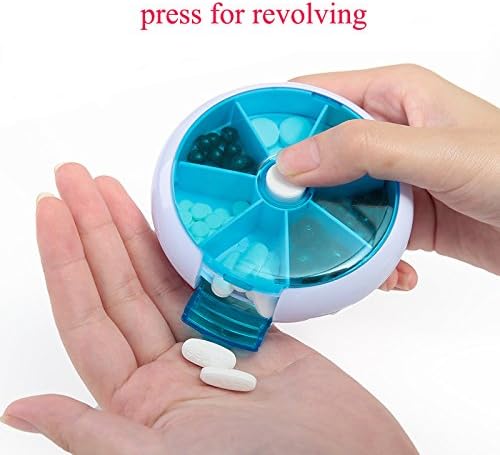Circular Pill Box Storage Rotating Circular pill organizer.