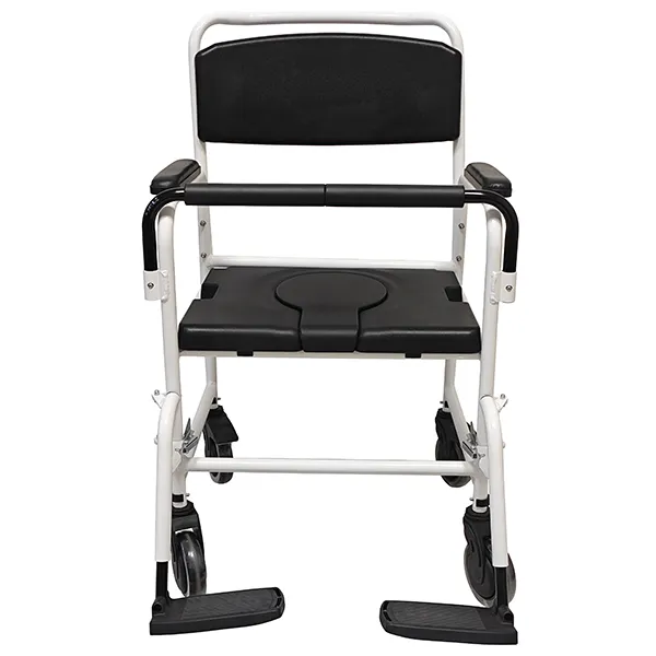 Commode Chair Aluminium with Wheels & Padded Seat SKY8803L-51