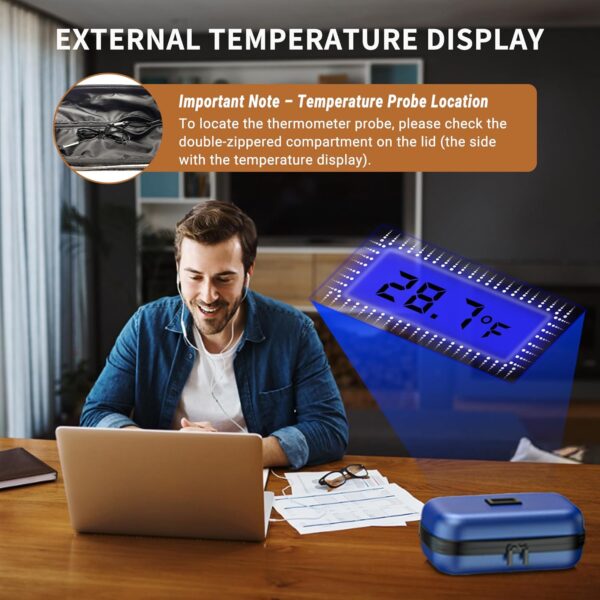 Digital Cooling Ice Pack - Syringe Cooling pack (4) Portable Insulin Cooling Bag Travel Case with Digital Temperature Display