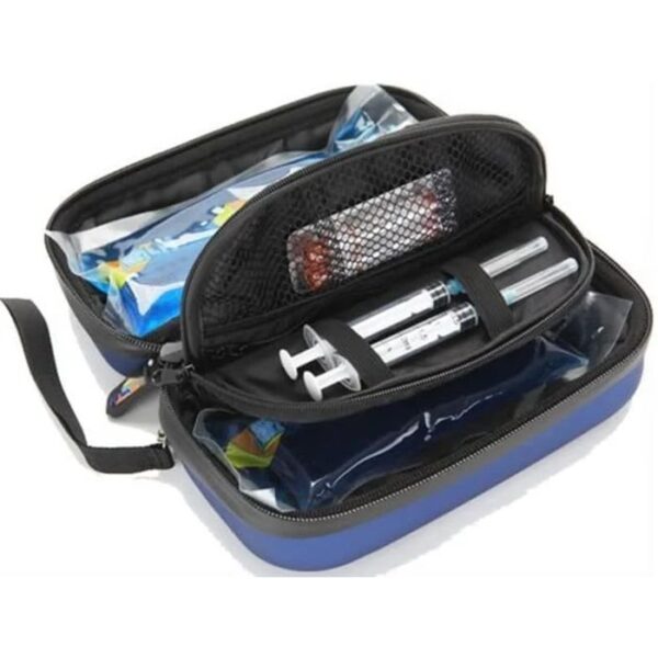 Digital Cooling Ice Pack - Syringe Cooling pack (9) Portable Insulin Cooling Bag Travel Case with Digital Temperature Display