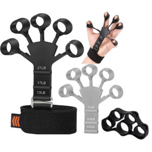 Finger grip training set (1) Finger Grip Training Set – 3 Piece Hand & Finger Strengthener Kit