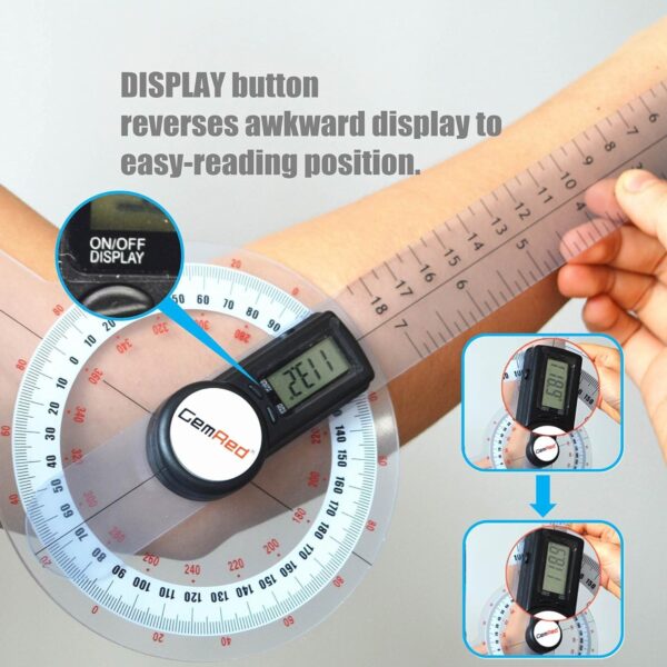 Goniometer : Professional Digital Orthopedic Goniometer with LCD Display