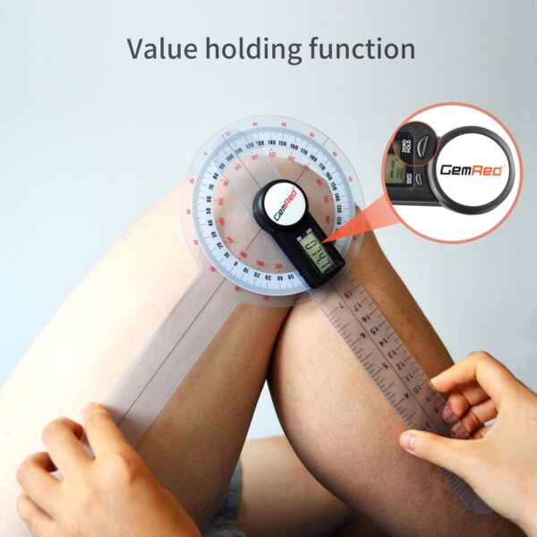 Goniometer : Professional Digital Orthopedic Goniometer with LCD Display