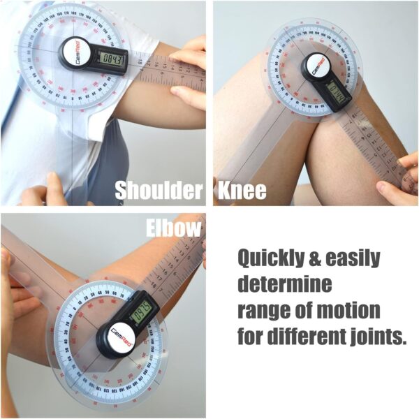 Goniometer : Professional Digital Orthopedic Goniometer with LCD Display