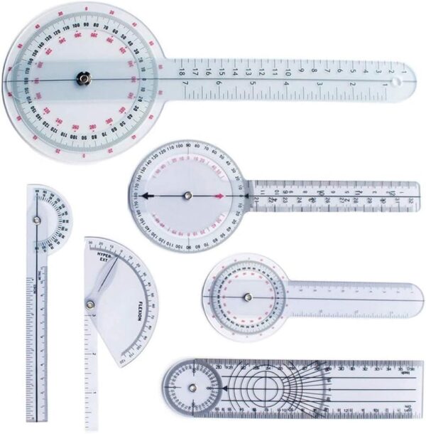 Goniometer Set Goniometer Set 6-Piece Physiotherapy for ROM Measurement