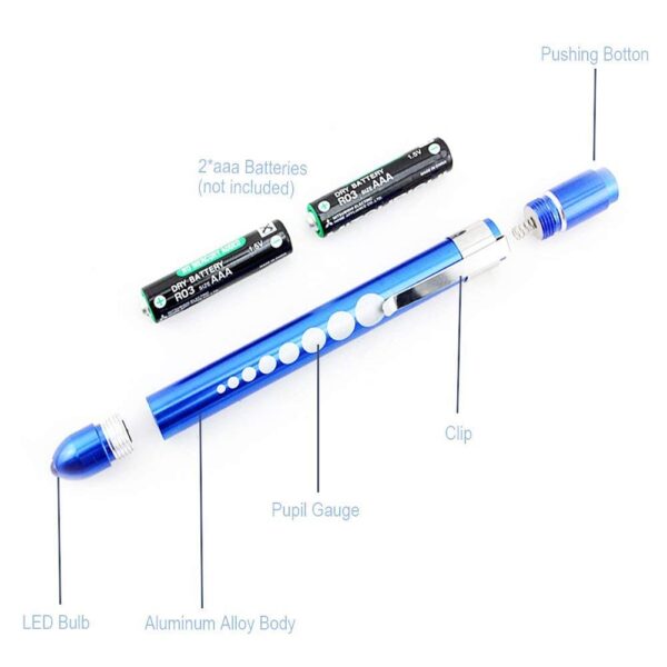 Pen Light 2 Aluminum LED Pen Light with Pupil Gauge