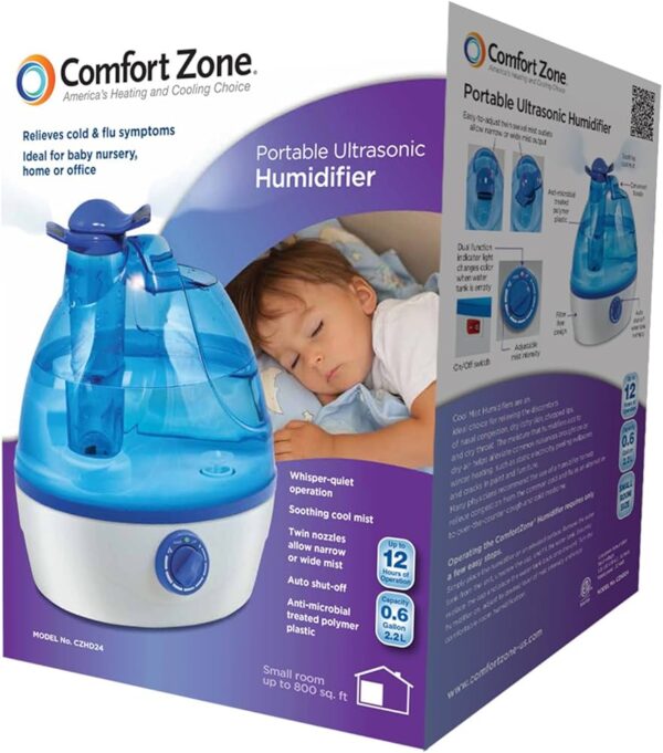 Portable Ultrasonic Humidifier Cool Mist 2.2L Quiet