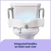 Raised Toilet Seat with Handles Adjustable Locking Toilet Seat Riser