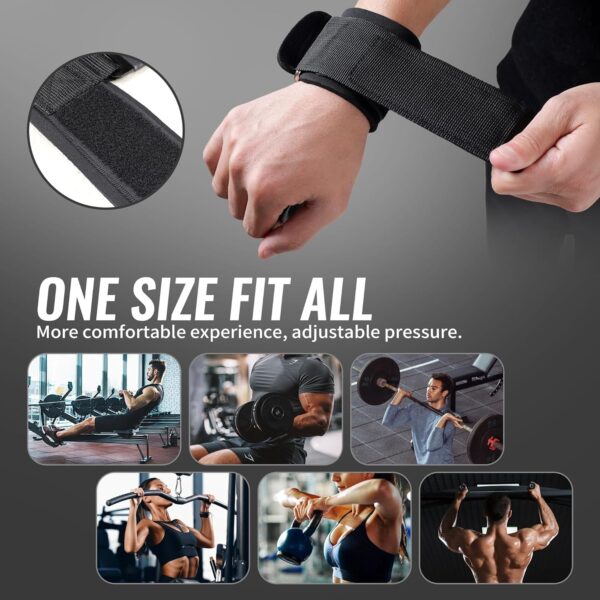 Weight Lifting Hooks with Wrist Support for Gym & Rehabilitation