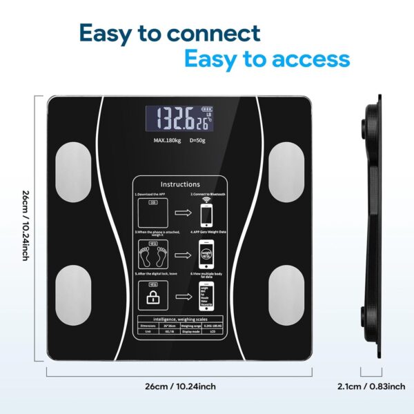 Weight Scale Balance Bluetooth Hoklee 4 Bluetooth Smart Body Scale with Body Composition