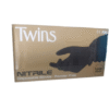 Gloves: Twins Black Nitrile Gloves Powder Free (100pcs)