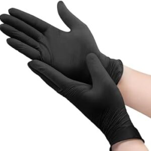 Gloves: Twins Black Nitrile Gloves Powder Free (100pcs)