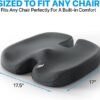 Memory Foam Seat Cushion Gel Enhanced Orthopedic Coccyx Pad